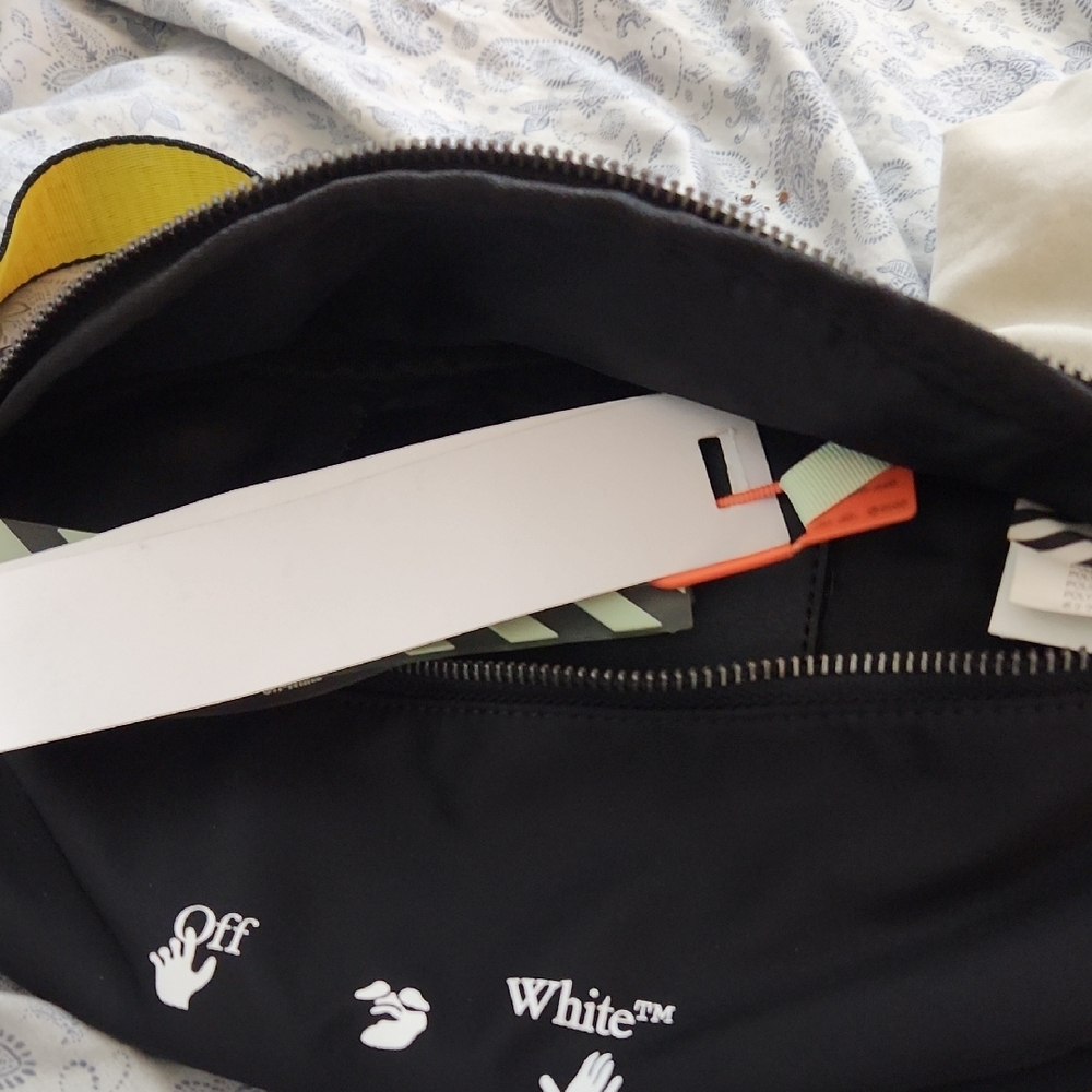 Off-White Black Bag with Yellow Strap - Picture 8 of 11